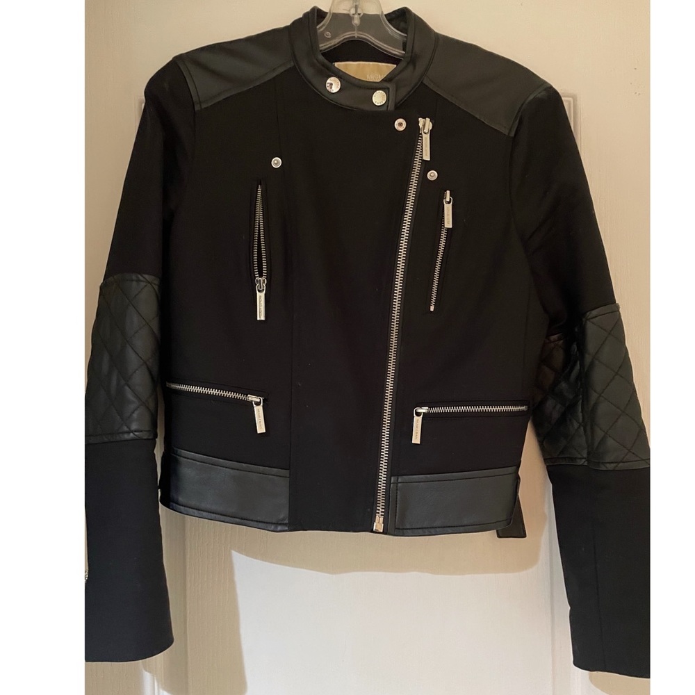 Michael Kors quilted leather jacket blend